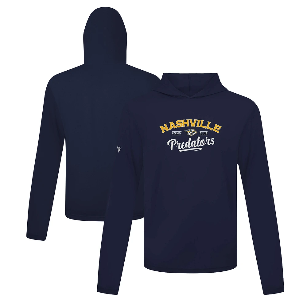 Men's Levelwear Navy Nashville Predators Anthem Ice Wall Pullover Hoodie