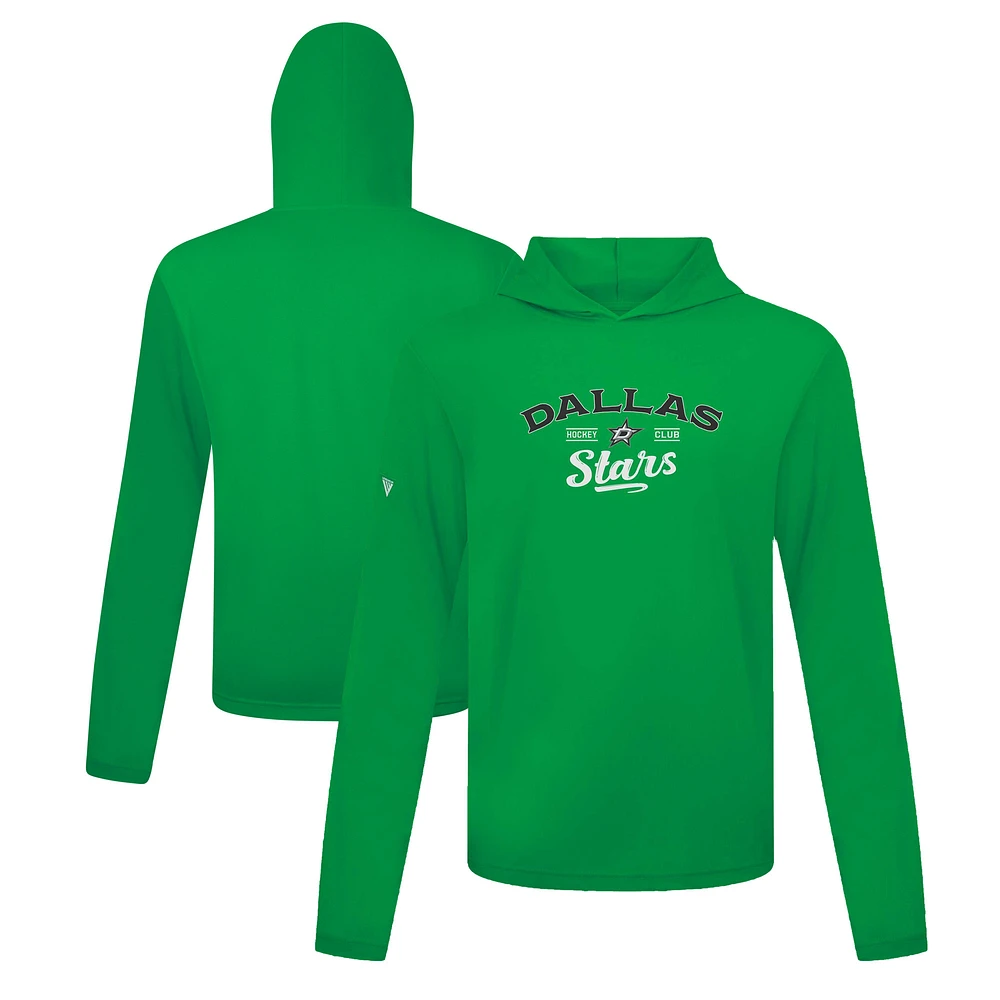 Men's Levelwear Kelly Green Dallas Stars Anthem Ice Wall Pullover Hoodie