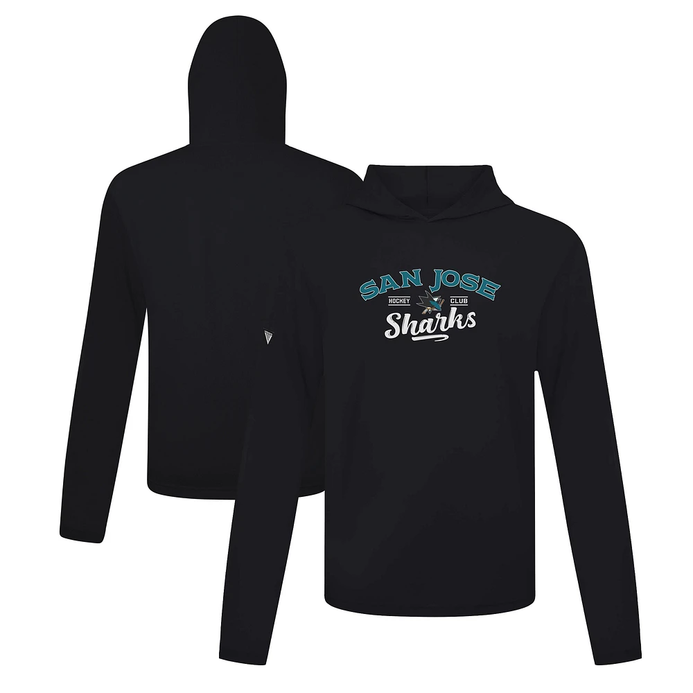 Men's Levelwear Black San Jose Sharks Anthem Ice Wall Pullover Hoodie