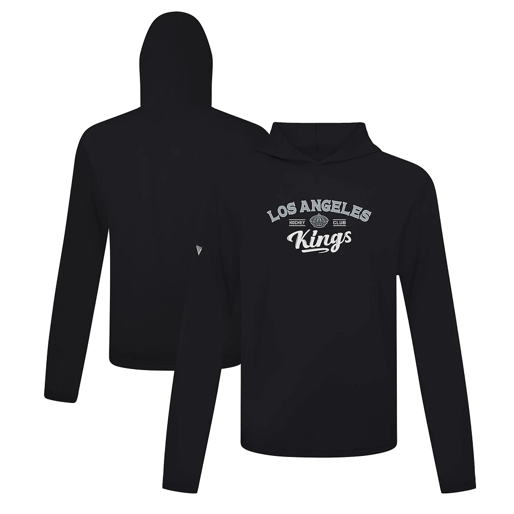 Men's Levelwear Black Los Angeles Kings Anthem Ice Wall Pullover Hoodie
