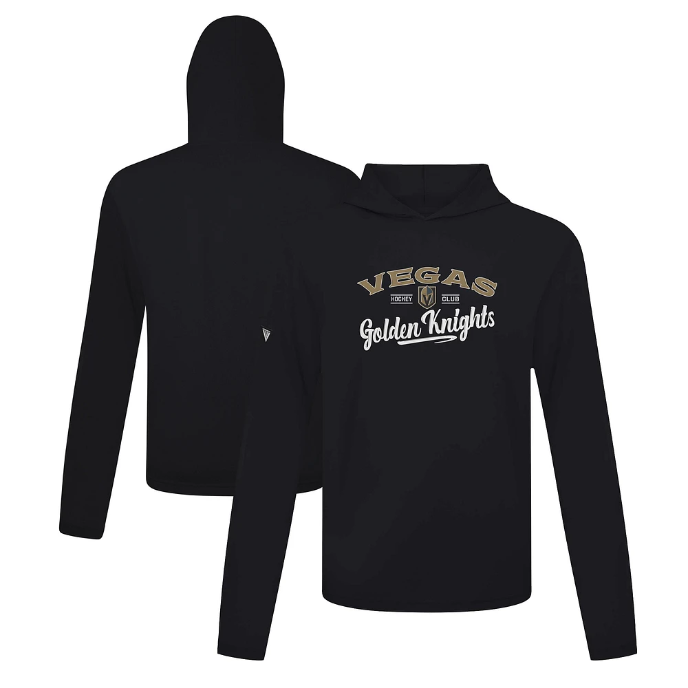 Men's Levelwear Black Vegas Golden Knights Anthem Ice Wall Pullover Hoodie
