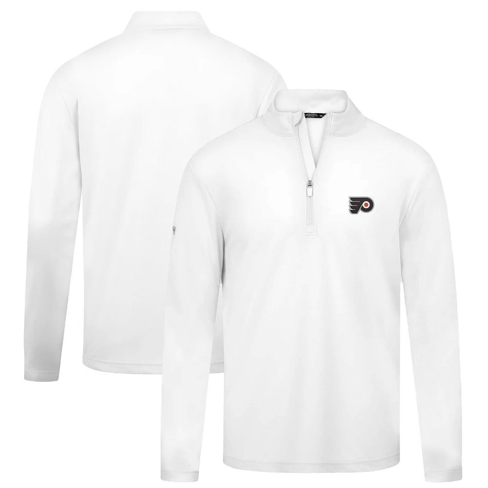 Men's Levelwear White Philadelphia Flyers Heron Insignia Core Quarter-Zip Jacket
