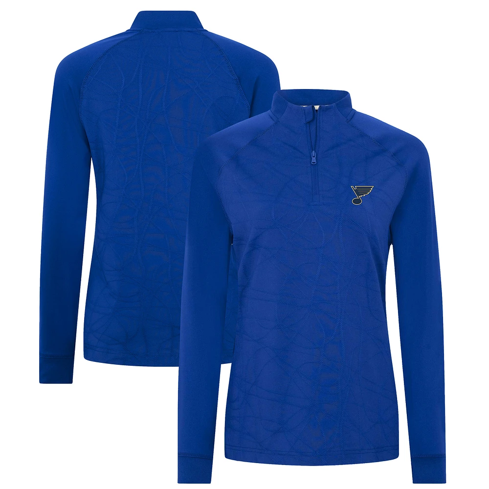 Women's Levelwear Blue St. Louis Blues Amethyst Insignia Core Quarter-Zip Jacket