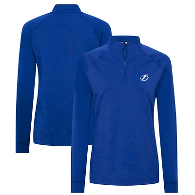 Women's Levelwear Blue Tampa Bay Lightning Amethyst Insignia Core Quarter-Zip Jacket