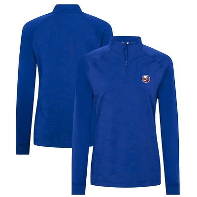 Women's Levelwear Royal New York Islanders Amethyst Insignia Core Quarter-Zip Jacket