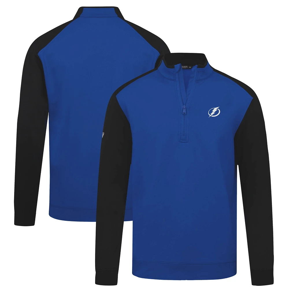 Men's Levelwear Blue Tampa Bay Lightning Bayou Insignia Core Quarter-Zip Pullover Top