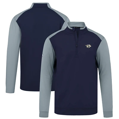 Men's Levelwear Navy Nashville Predators Bayou Insignia Core Quarter-Zip Pullover Top