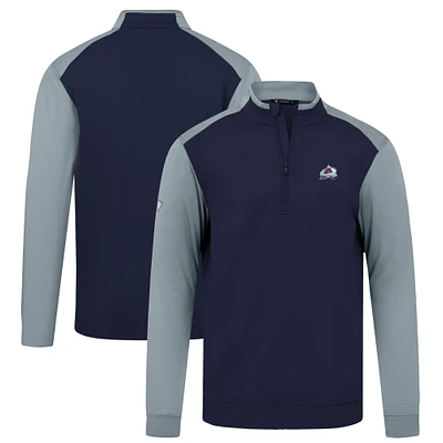 Men's Levelwear Navy Colorado Avalanche Bayou Insignia Core Quarter-Zip Pullover Top