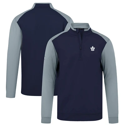 Men's Levelwear Navy Toronto Maple Leafs Bayou Insignia Core Quarter-Zip Pullover Top