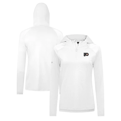Women's Levelwear White Philadelphia Flyers Raven Insignia Core Quarter-Zip Jacket