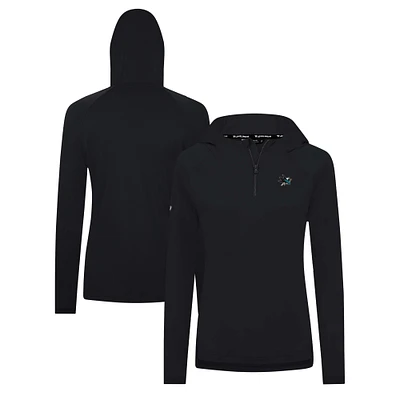 Women's Levelwear Black San Jose Sharks Raven Insignia Core Quarter-Zip Jacket