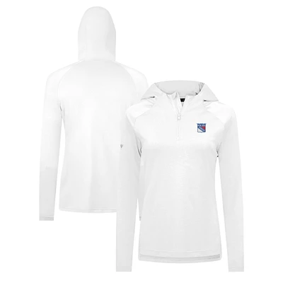 Women's Levelwear White New York Rangers Raven Insignia Core Quarter-Zip Jacket