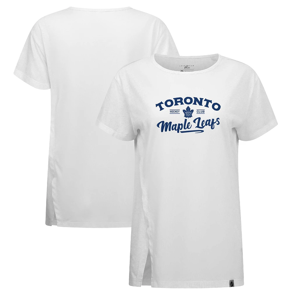 Women's Levelwear White Toronto Maple Leafs Influx Ice Wall T-Shirt