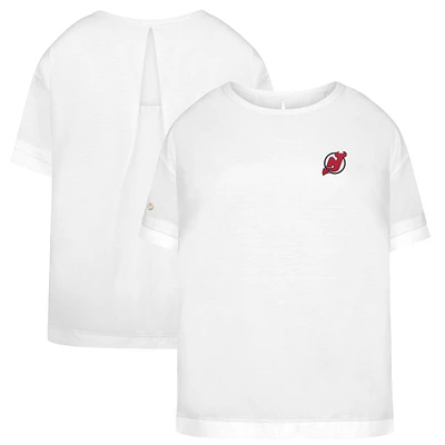 Women's Levelwear White New Jersey Devils Tulip Primary Logo T-Shirt