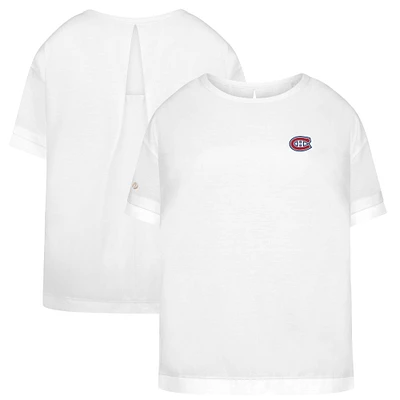 Women's Levelwear White Montreal Canadiens Tulip Primary Logo T-Shirt