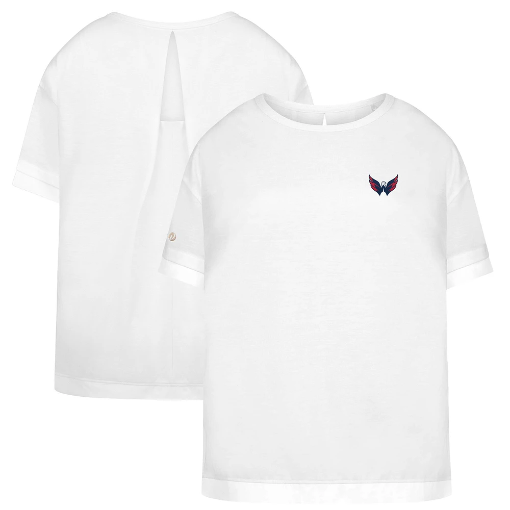 Women's Levelwear White Washington Capitals Tulip Primary Logo T-Shirt