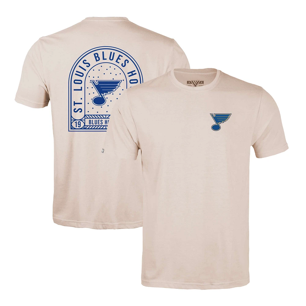 Men's Levelwear Khaki St. Louis Blues Richmond Stained Glass T-Shirt