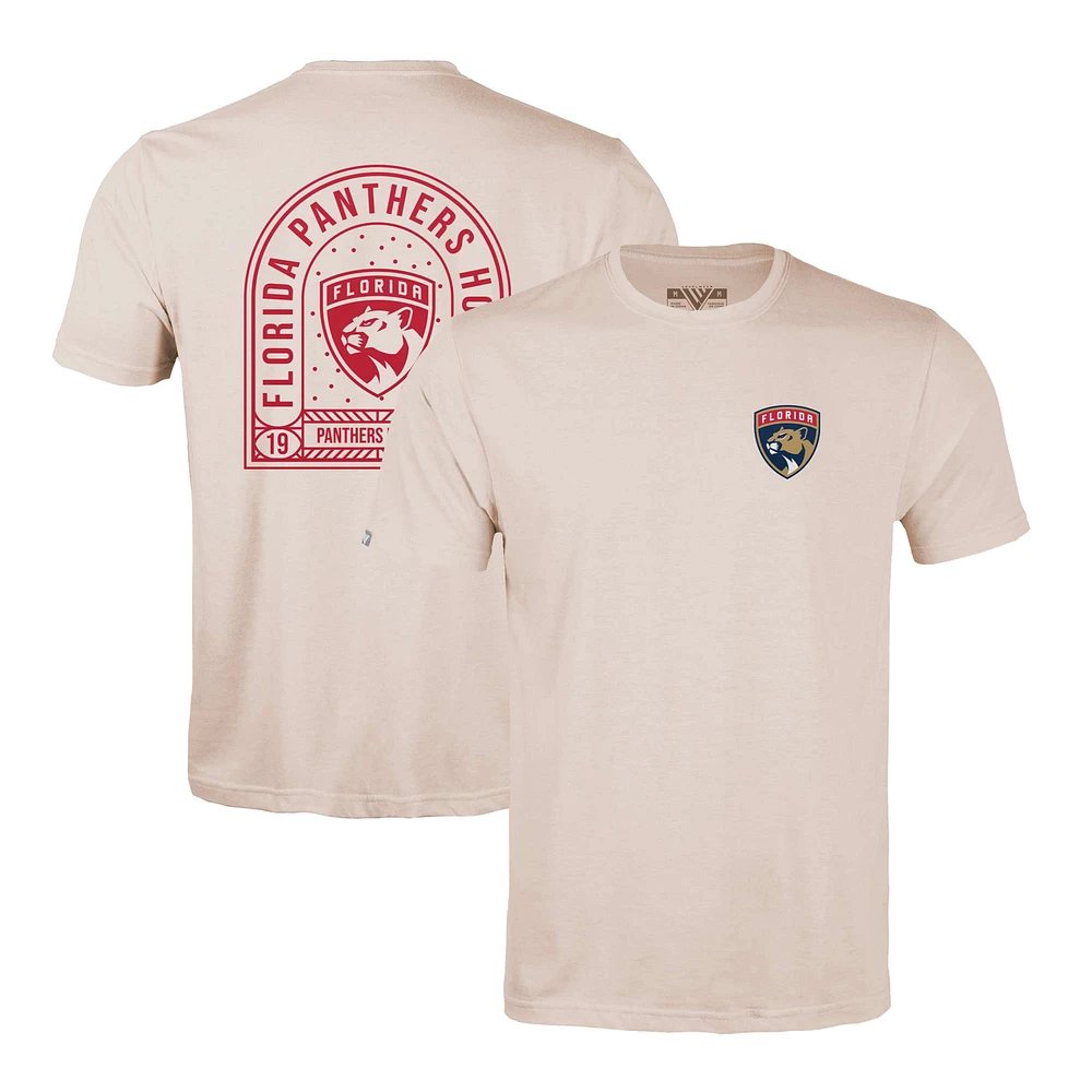Men's Levelwear Khaki Florida Panthers Richmond Stained Glass T-Shirt