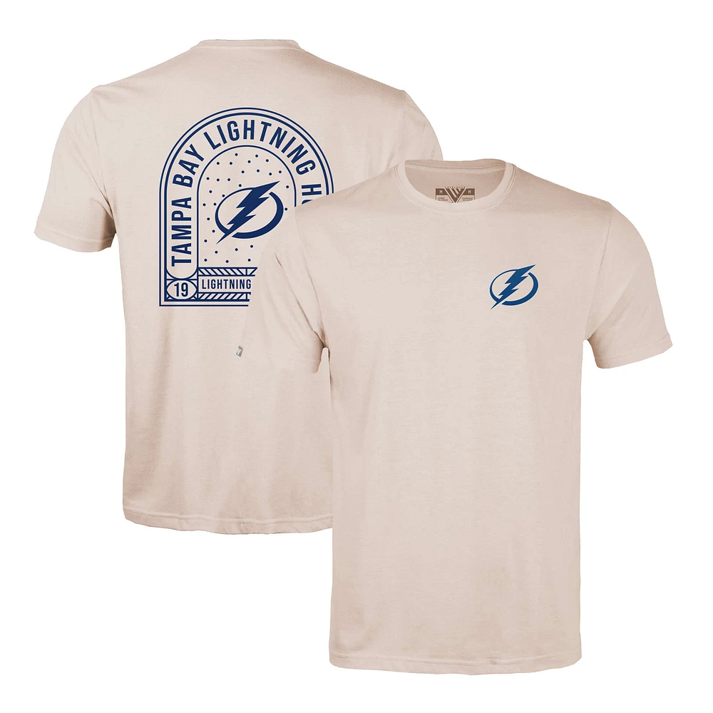 Men's Levelwear Khaki Tampa Bay Lightning Richmond Stained Glass T-Shirt