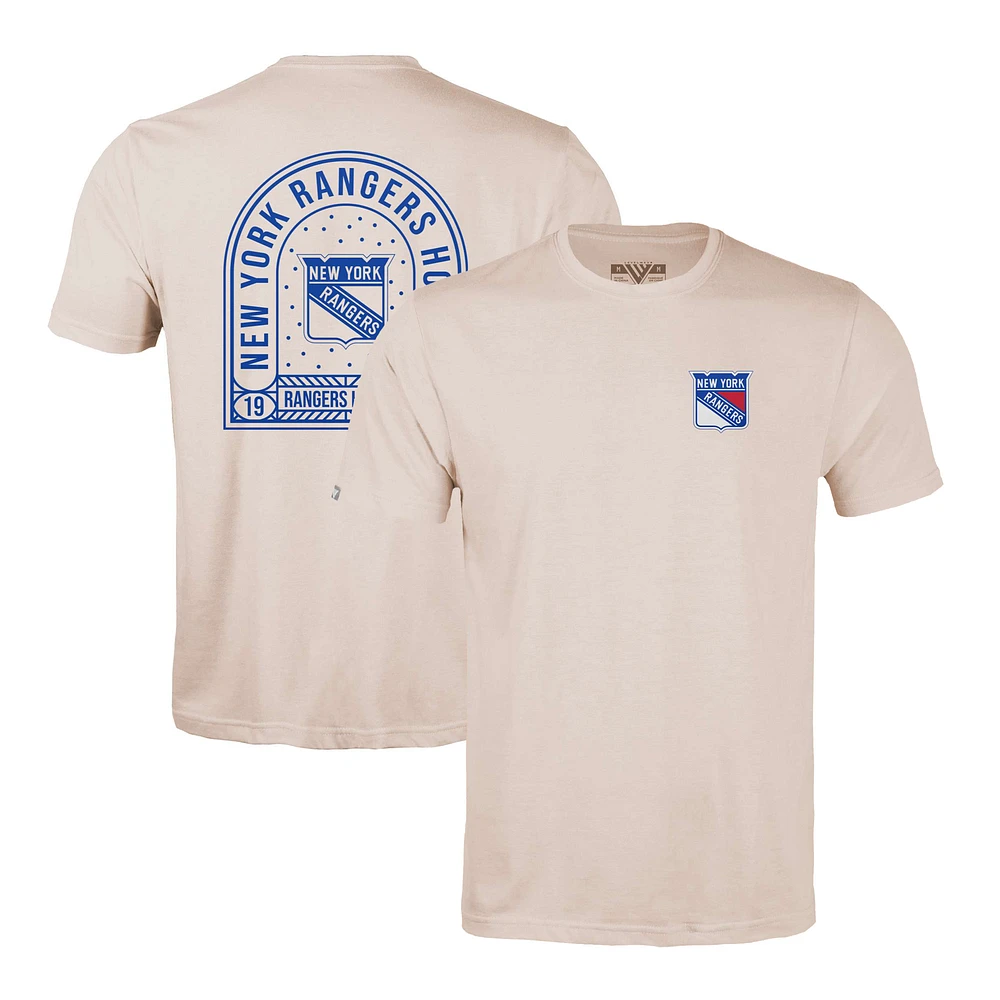 Men's Levelwear Khaki New York Rangers Richmond Stained Glass T-Shirt