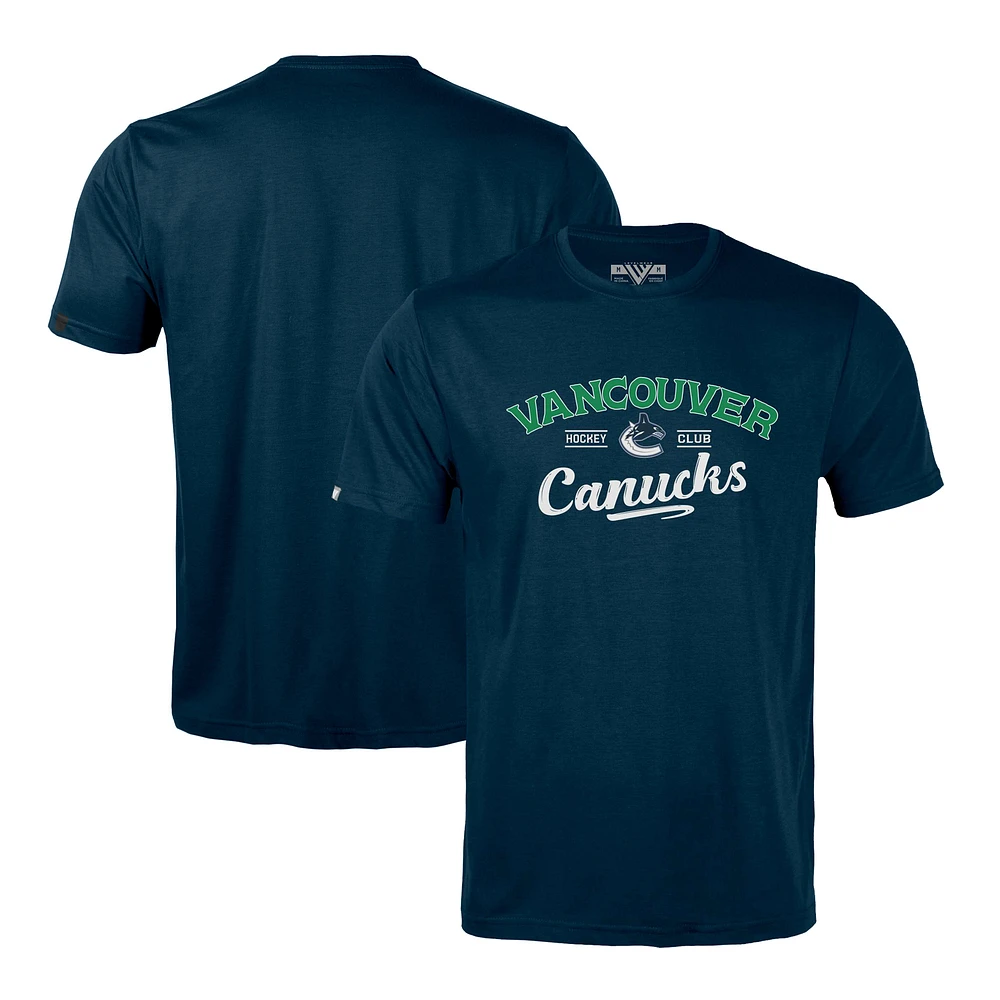 Men's Levelwear Navy Vancouver Canucks Richmond Ice Wall T-Shirt