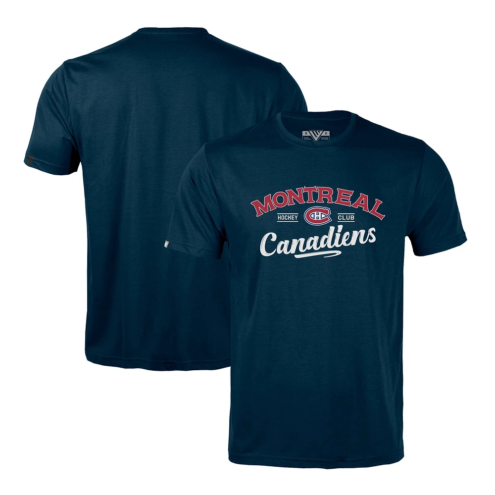 Men's Levelwear Navy Montreal Canadiens Richmond Ice Wall T-Shirt
