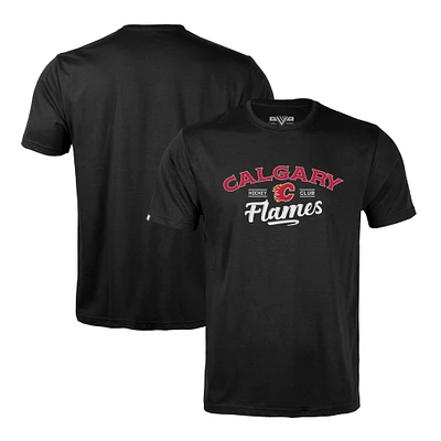 Men's Levelwear Black Calgary Flames Richmond Ice Wall T-Shirt