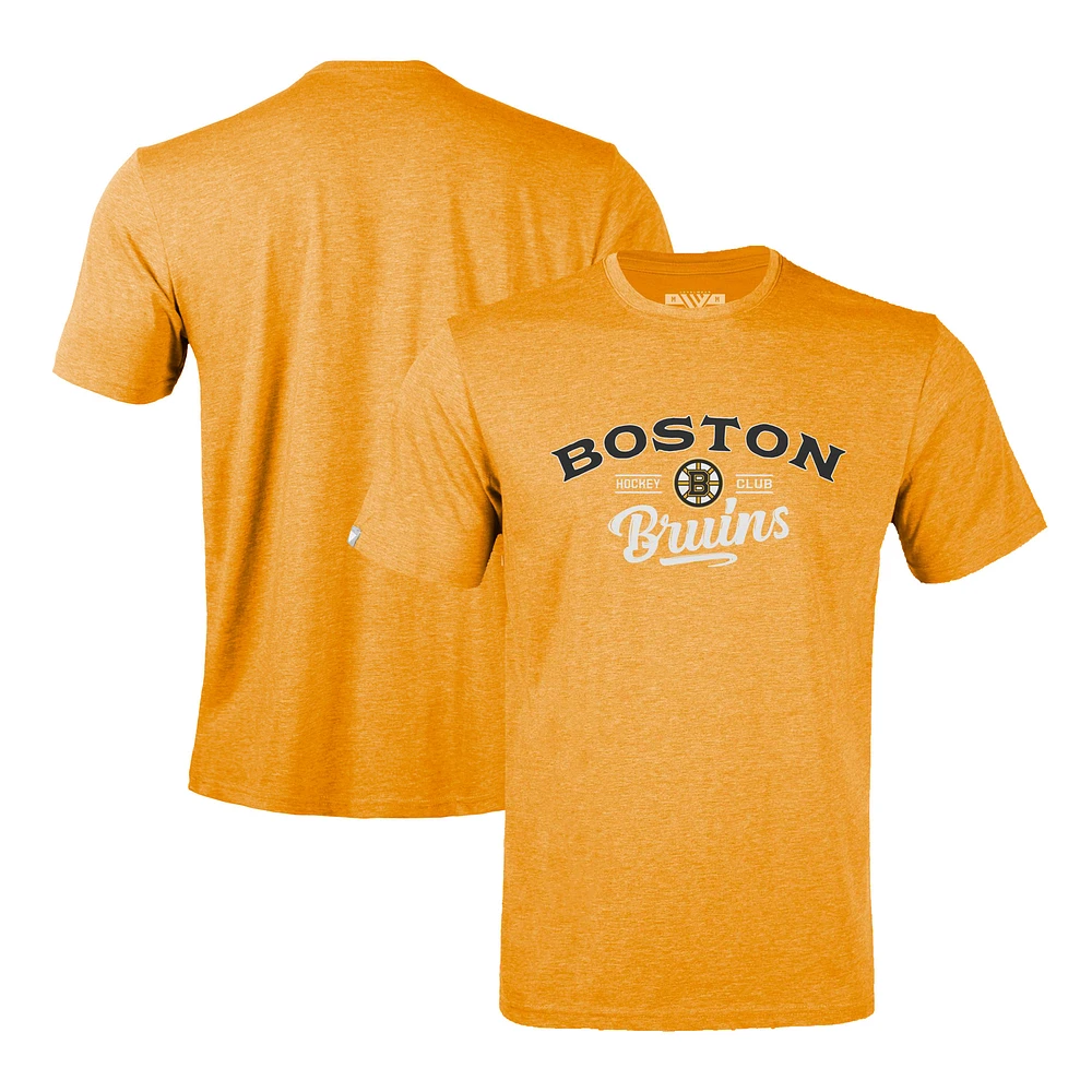 Men's Levelwear Gold Boston Bruins Richmond Ice Wall T-Shirt