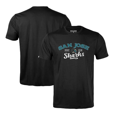 Men's Levelwear Black San Jose Sharks Richmond Ice Wall T-Shirt