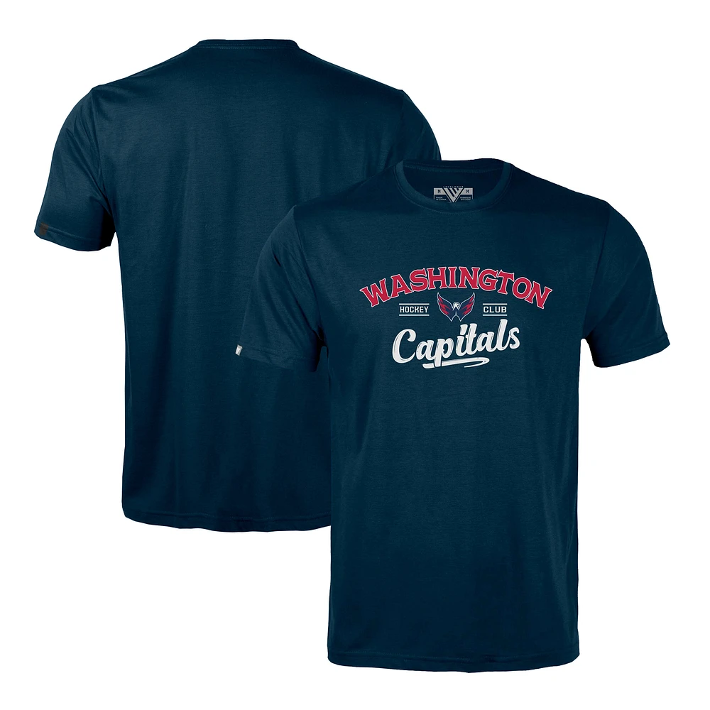 Men's Levelwear Navy Washington Capitals Richmond Ice Wall T-Shirt