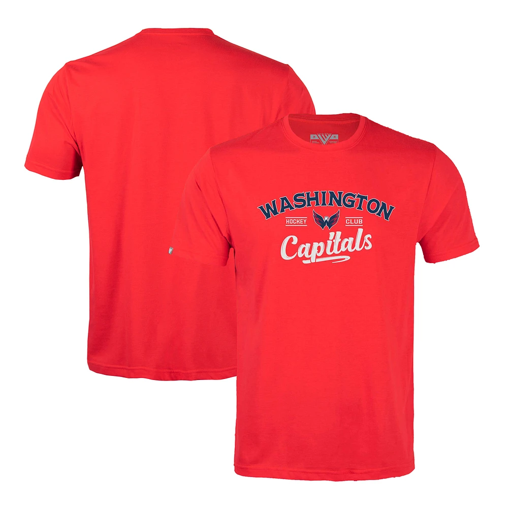 Men's Levelwear Red Washington Capitals Richmond Ice Wall T-Shirt