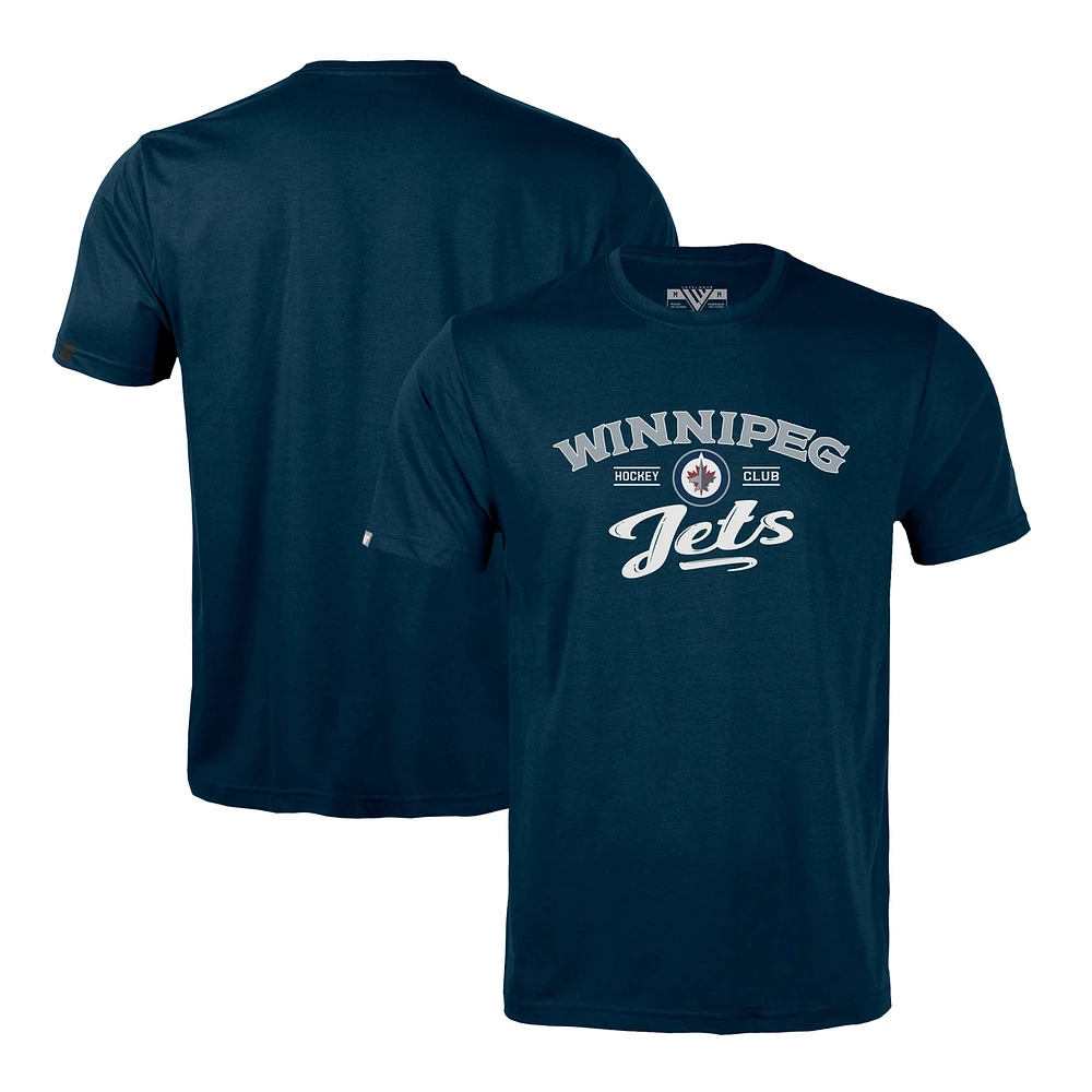 Men's Levelwear Navy Winnipeg Jets Richmond Ice Wall T-Shirt