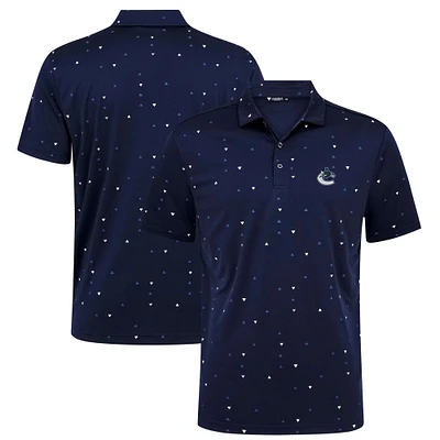 Men's Levelwear Navy Vancouver Canucks Confetti Insignia Core Polo