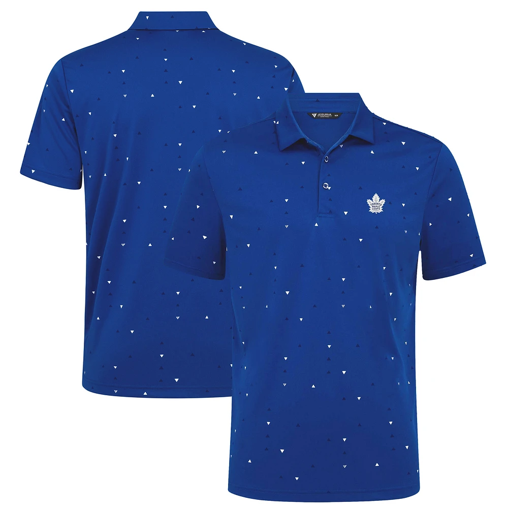 Men's Levelwear Blue Toronto Maple Leafs Confetti Insignia Core Polo