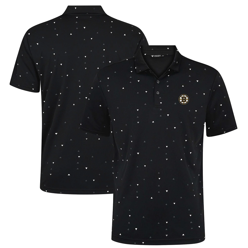 Men's Levelwear Black Boston Bruins Confetti Insignia Core Polo