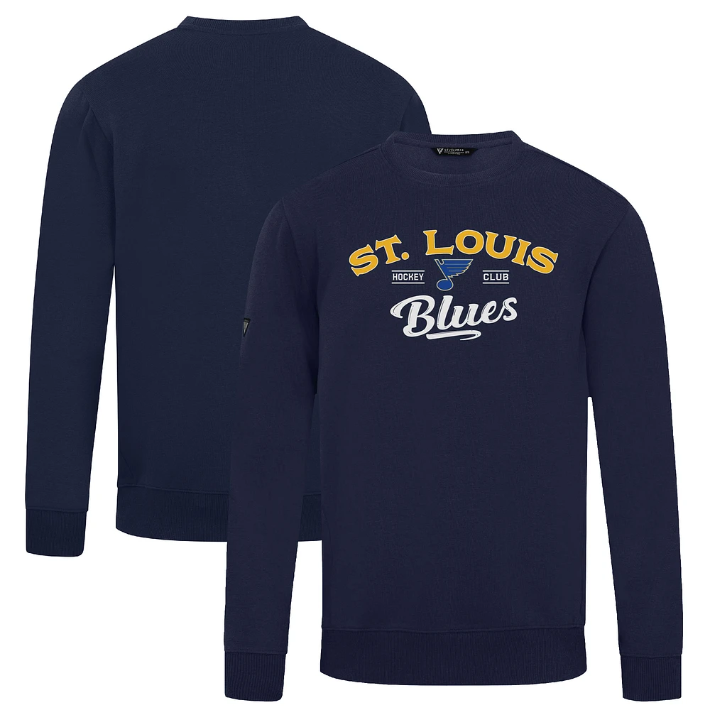 Men's Levelwear Navy St. Louis Blues Zane Ice Wall Pullover Sweatshirt