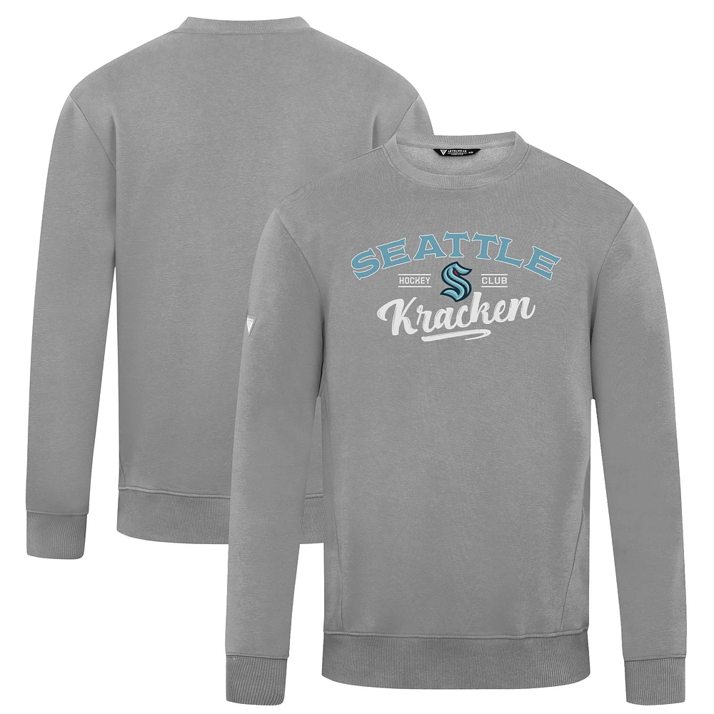 Men's Levelwear Gray Seattle Kraken Zane Ice Wall Pullover Sweatshirt