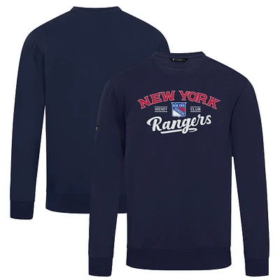 Men's Levelwear Navy New York Rangers Zane Ice Wall Pullover Sweatshirt