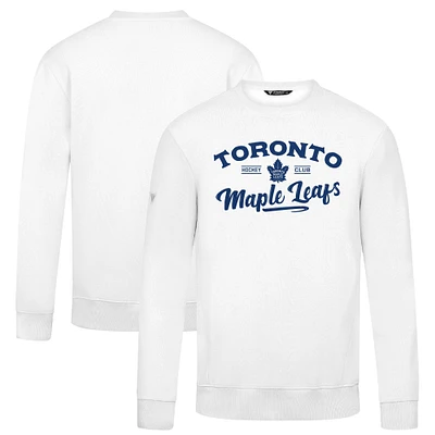 Men's Levelwear White Toronto Maple Leafs Zane Ice Wall Pullover Sweatshirt