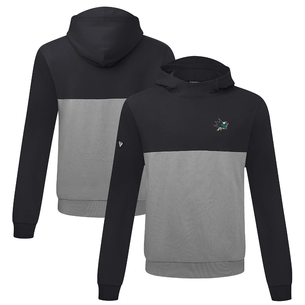 Men's Levelwear Black/Gray San Jose Sharks Bracket Pullover Hoodie