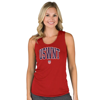 Women's Concepts Sport Red USWNT Marathon Racerback Scoop Neck Tank Top