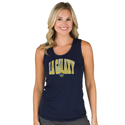 Women's Concepts Sport Navy LA Galaxy Marathon Racerback Scoop Neck Tank Top