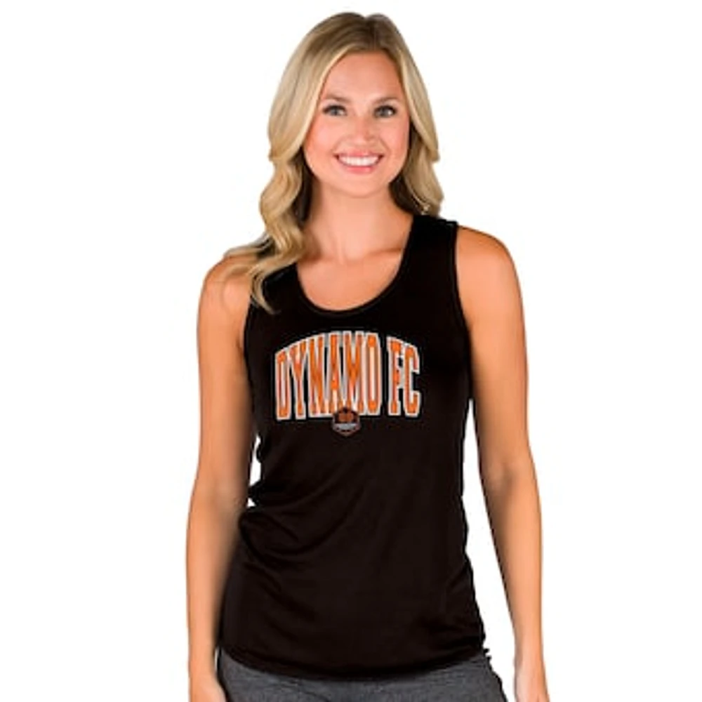 Women's Concepts Sport Black Houston Dynamo FC Marathon Racerback Scoop Neck Tank Top