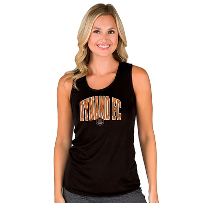 Women's Concepts Sport Black Houston Dynamo FC Marathon Racerback Scoop Neck Tank Top