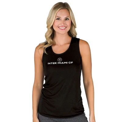 Women's Concepts Sport Black Inter Miami CF Marathon Racerback Scoop Neck Tank Top