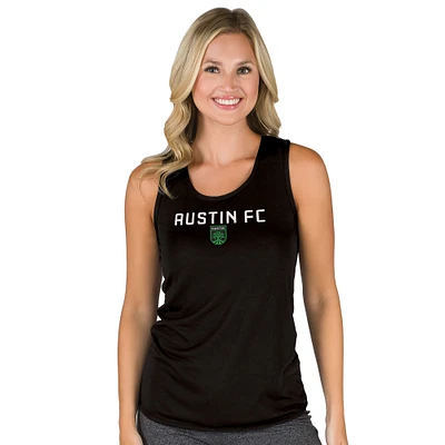 Women's Concepts Sport Black Austin FC Marathon Racerback Scoop Neck Tank Top