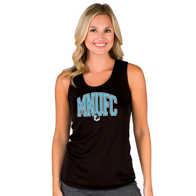 Women's Concepts Sport Black Minnesota United FC Marathon Racerback Scoop Neck Tank Top