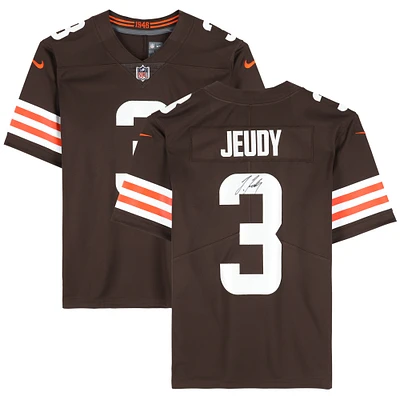 Jerry Jeudy Cleveland Browns Autographed Brown Nike Limited Jersey