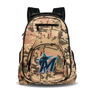 MOJO Miami Marlins 19" Camo Premium Laptop Backpack