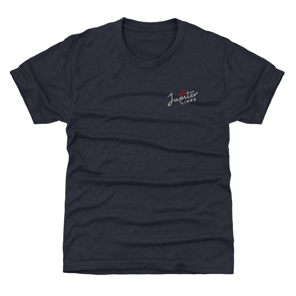 Youth 500 Level Heather Navy Jupiter Links Golf Club TGL Team T-Shirt